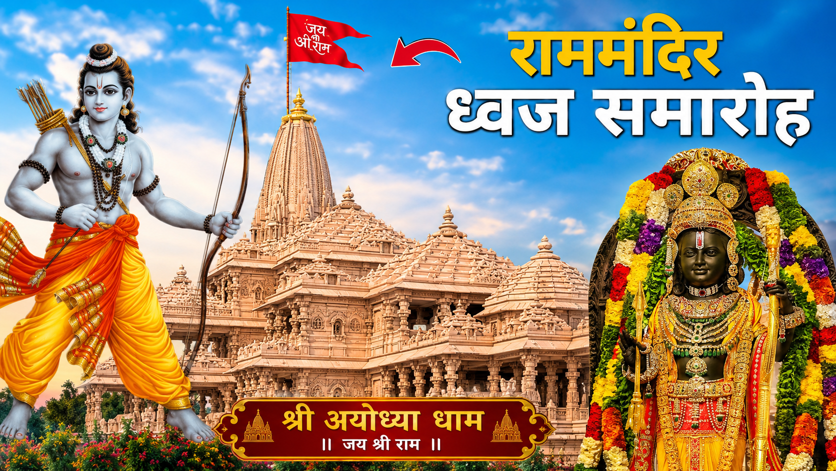 श्री राम जन्मभूमि ध्वजारोहण समारोह